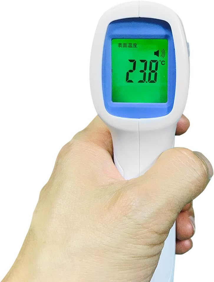 ALLRIER Non-Contact Infrared Forehead Thermometer for Baby Adults Medical Digital Thermometer for Fever Ear Thermometer with LCD Display for Infants Kids Fever Alarm/Memory Function-CE/FCC Approved