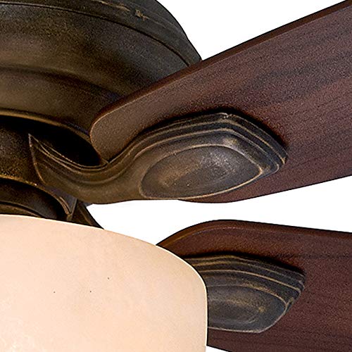 Casablanca Fan 52 inch Damp Rated Aged Bronze Finish Ceiling Fan with Champagne Scavo Glass Light Kit (Certified Refurbished) - Thumbnail 3