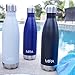 MIRA 25 Oz Stainless Steel Vacuum Insulated Water Bottle - Double Walled Cola Shape Thermos - 24 Hours Cold, 12 Hours Hot - Reusable Metal Water Bottle - Leak-Proof Sports Flask - Blue