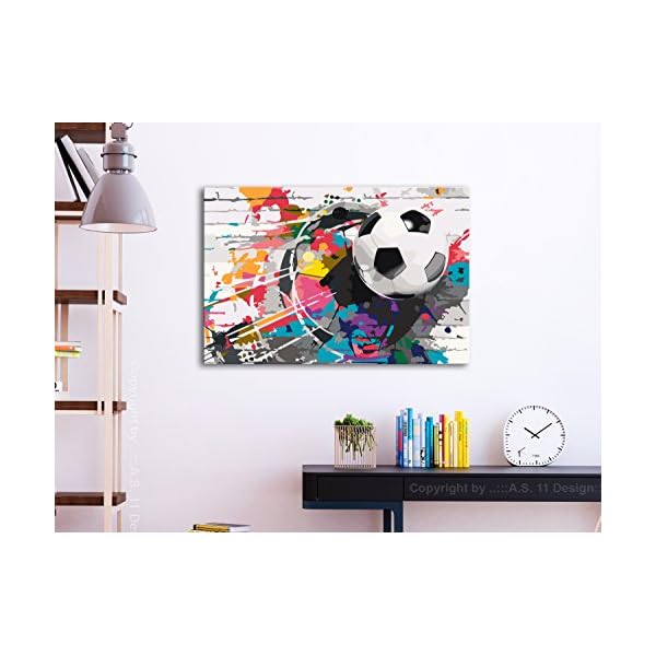 murando - Malen nach Zahlen Fussball 60x40 cm Malset mit Holzrahmen auf Leinwand für Erwachsene Kinder Gemälde Handgemalt Kit DIY Geschenk Dekoration n-A-0558-d-a – Bild 3