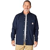 Carhartt Men's Rugged Flex Relaxed Fit Canvas Fleece-Lined Shirt Jac