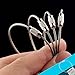 OneTigris 4pcs Heavy Duty Stainless Cable Keyring EDC Keychain