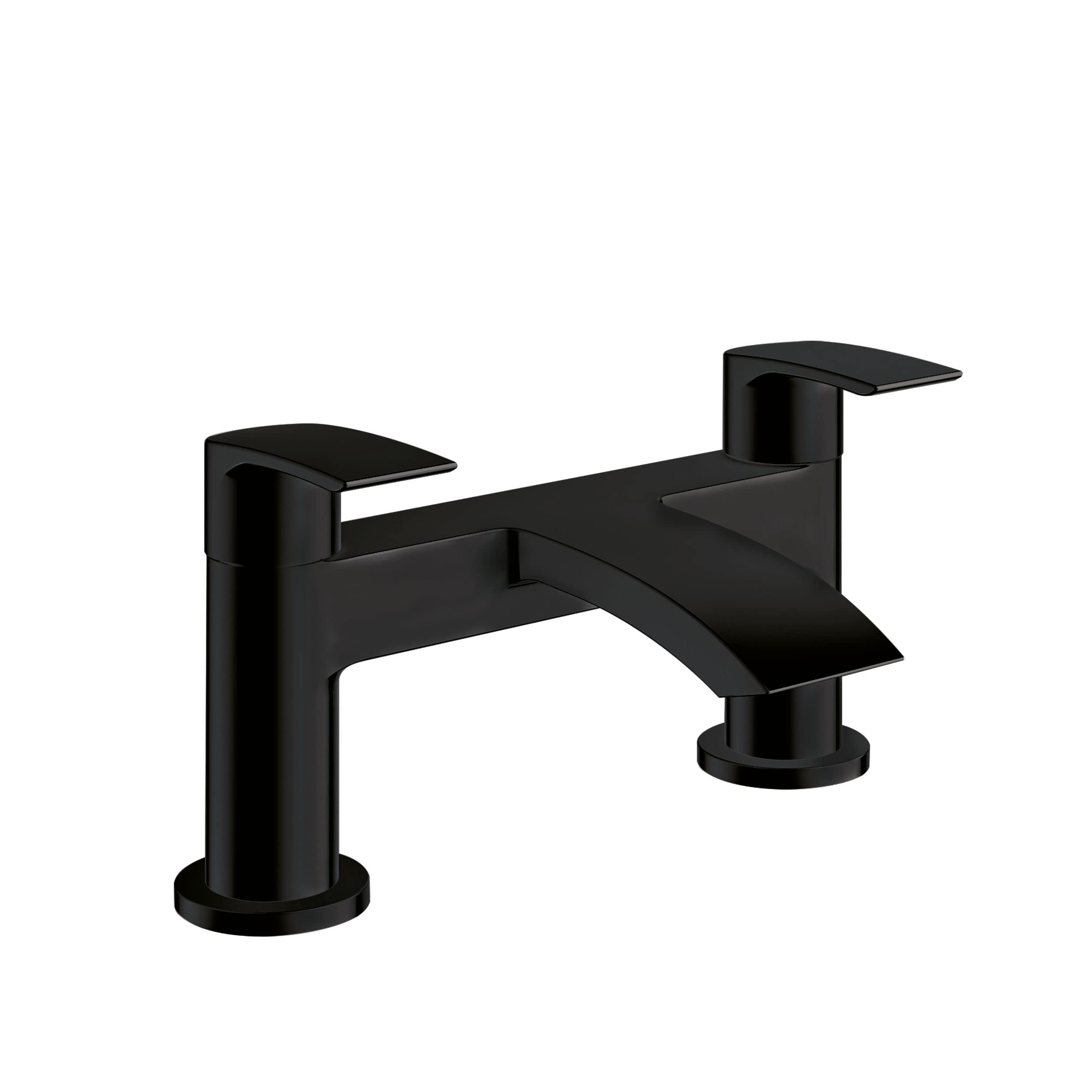 Noir Bath Filler | Matt Black | Bath Filler | 2 Hole | Deck Mounted