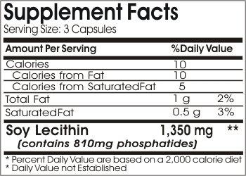 Soy Lecithin1350mg // 200 Capsules // Pure // by PureControl Supplements