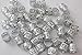 48PC Dreadlocks Beads Aluminum Cuffs Hair Decoration Filigree Tube 10mm (Silver)