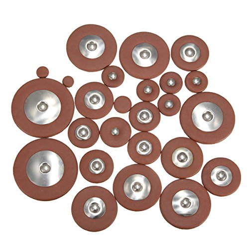Alto Saxophone Leather Pads Set 25Pcs/Set 8.5mm-46mm Professional Alto Saxophone Leather Pads Woodwind Accessory