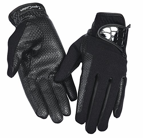 Equine Couture Ladies Grippy Riding Gloves w/Alligator