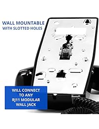 Muro, 2554 estilo tradicional analógico líneal teléfono, teléfono, color negro. debe tener Wall Jack para su instalación