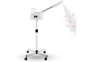 Hovinke Professional Facial Steamer On Wheels for Esthetician, Touch Screen Vaporizador Facial Steamer with Hot Mist&Timer Function, Spa and Home Use