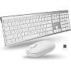Wireless Keyboard and Mouse Combo, X9 Performance Rechargeable Wireless Mouse and Keyboard Combo – Slim 2.4G Wireless…