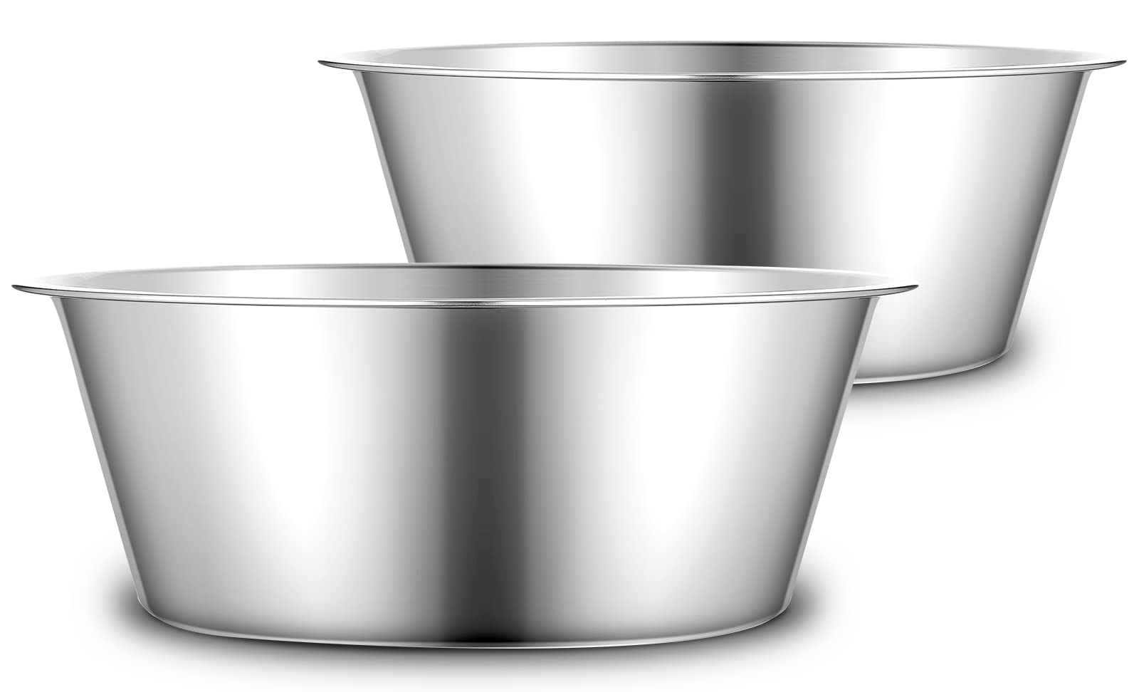 Photo 1 of URBUDDIES 1.1 Gallon Extra Large Dog Bowls, 2 Pack, XL Stainless Steel Dog Water Bowls for XLarge Dogs, Polished, Dishwasher Safe, Easy to Clean