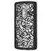 LG G3 Case, GreatShield [TACT ARMOR | Quill Design] Slim Hybrid Flower Pattern Snap On Case Embossed Back Cover for LG G3 (Black)