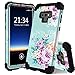 PIXIU Galaxy Note 9 case, Unique Pattern Heavy Duty Shockproof 3 in 1 hybird Rubber stury Full Body Protective case Cover Samsung Galaxy Note 9 2018 Released Peonies Peony