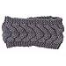 1PC Owill Women Knitted Headbands Winter Warm Head Wrap Wide Hair Accessories (Gray)