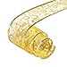 Alonsoo Wired Christmas Ribbon，Sparkling Fabric Crafts Gift Wrapping Ribbons Assorted Organza Swirl Sheer DIY Floral Christmas Design Decorations 36 Yards (6 Roll x 6 yd) by 2.5 inch, Red/Gold…