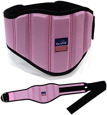 AbraFit 7.5 inch Weightlifting Belt Strap,Ideal for Power Lifting,Squats,Lunges,Deadlift,Thrusters,Crossfit - Firm & Comfortable Lower Back and Abdominal Support for Heavier Lifts