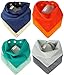 Cooper & Belle PRIZM 4-Pack Baby Bandana Bibs 100% Cotton Muslin Reversible and Super Absorbent Drool Bibs