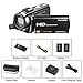 Aasonida Video Camera Camcorder with Remote Control, YouTube Camera 30FPS 1080P with Hot Shoe and 2 Batteries, 24MP 3 Inch Screen 270 Degree Rotation Screen 16X Digital Zoom, Pause Function