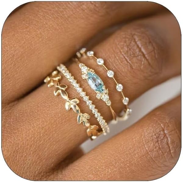 Wedding Bands For Women Tasiso Stackable Non Tarnish Trendy Dainty