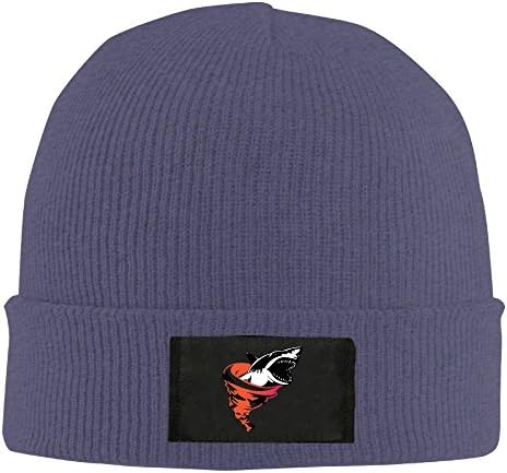 Runningway Cool Waterspout Ocean Shark Knit Winter Beanie Hat Skull Cap Unisex Navy