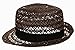 MIRMARU Summer Foldable Trilby Short Brim Lightweight 100% Linen Crushable Fedora Hat With Band(Coffee)