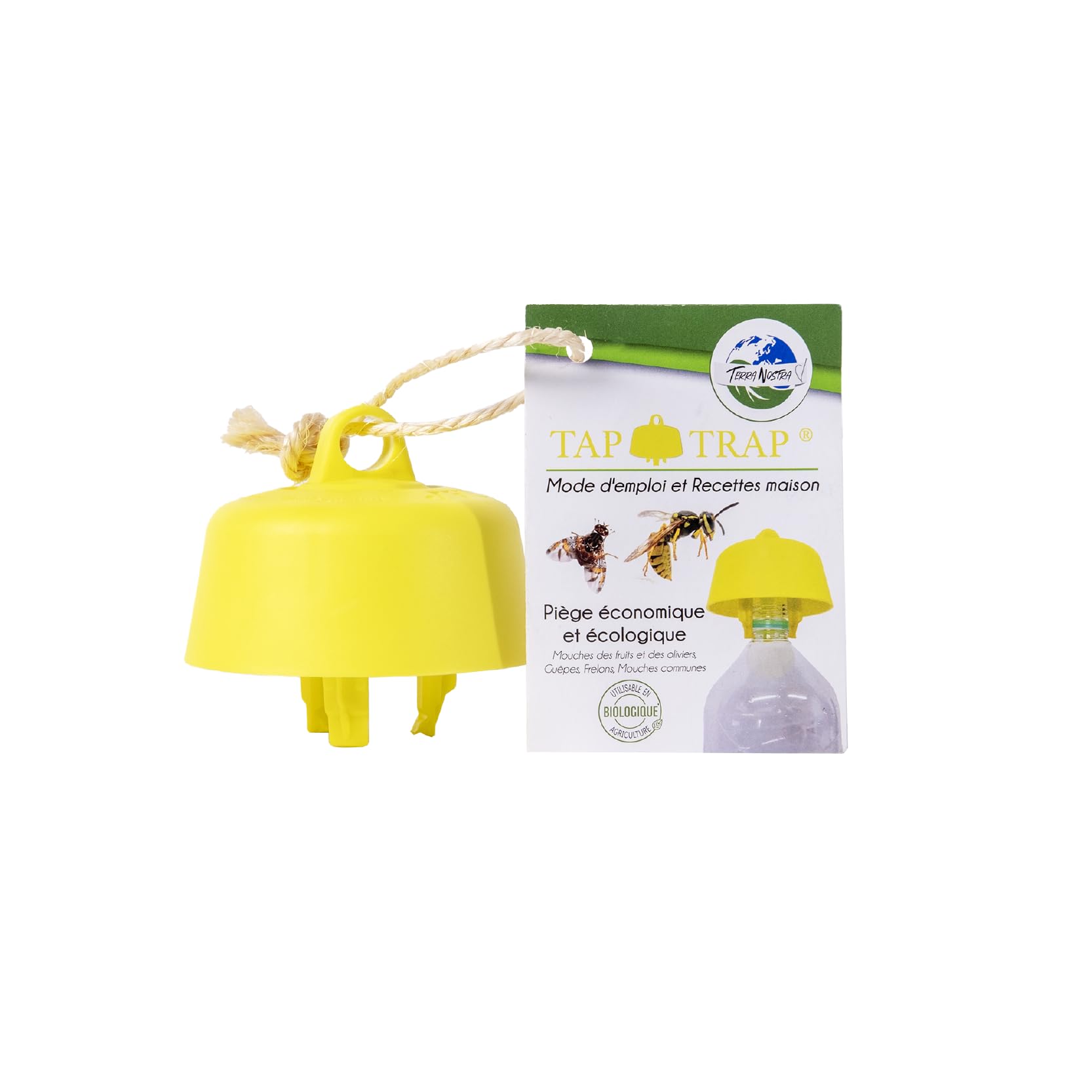 Terra Nostra Trap for Wasp, Hornets, Fruit Flies and Olive Flies. Economic, Comes with Bait Recipes