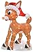 ProductWorks 24-Inch Pre-Lit Rudolph in Santa Hat Christmas Yard Decoration, 50 Lights