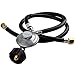 GASPRO 2FT Low Pressure Double Hose Propane Regulator for QCC1/Type1 Propane Tank and Most LP Gas Grill and Propane Appliance - Horizontal