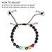 POPSPARK 7 Chakras Braided Rope Bracelet Couple Bracelet