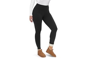 CAMPSNAIL Fleece Lined Leggings Women - High Waisted Thick Warm Soft Pants Tummy Control Thermal Casual Black Reg & Plus Size
