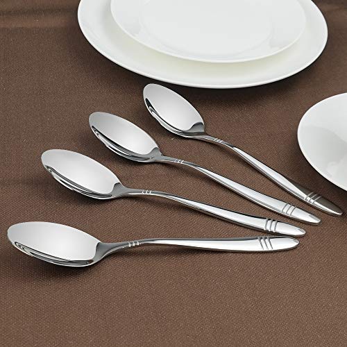 Morcte 12-Piece 18/10 Stainless Steel Dinner Spoon, 8.38-INCH
