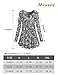 Miusey Long Sleeve T Shirt Women, Ladies Clothes Crew Neck Loose Fitting Draped Blouse Knitted Dressy Floral Pattern Elegant Tunic Tops Formal Blouse Red L