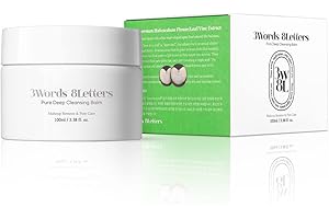 3WORDS 8LETTERS [3W8L] Pure Deep Cleansing Balm 3.38 oz | Makeup remover balm | Korean Skin care | Vegan Pore cleanser | Natural Deep Cleansing Balm for Sensitive & Dry skin