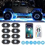 RGB LED Rock Lights -8 Pod Lights Multicolor Neon Lights Under Off Road Truck SUV ATV