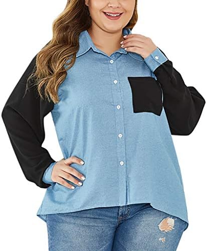 V-Neck Linen Blouse Plus Size Women 