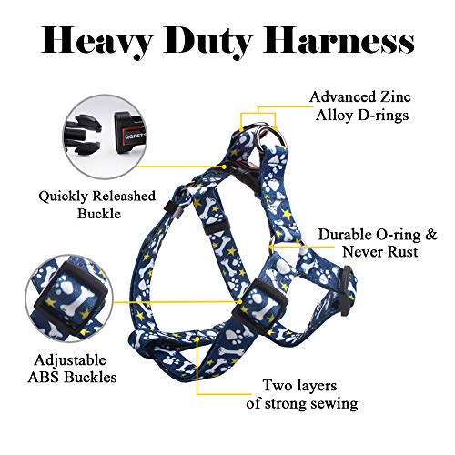 QQPETS Dog Harness Leash Set, Adjustable Heavy Duty No Pull Basic Harnesses for Extra Small Breed Dogs, Back Clip, Anti-Twist, Perfect for Walking (XS(12"-18" Chest Girth), Bone)
