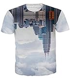 UNIFACO Men's City Scape Graphic T-Shirt(L,City scape),City Scape,Large