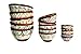 Cactus Canyon Ceramics VERY SMALL Spanish Terracotta 5-Piece VERY SMALL Mini-Bowl (Pinch Bowls) Set, White