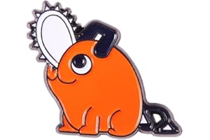 SONGCHANGJEWELRY Anime Chainsaw Pochita Brooch Pins - Makima Pochita Cosplay Enamel Pins - Metal Badge Jewelry Accessory for Backpack Clothes Caps