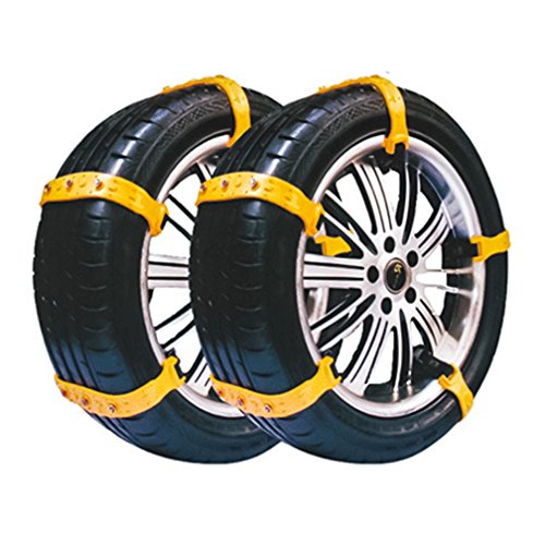 Car Snow Chains Snow Tire Chains for Most Cars Anti-Slip Car Chains Car Emergency Chains All Season Anti-Skid Snow Cables Car Cables SUV Tire Cables (for Tire Width: 185-295)