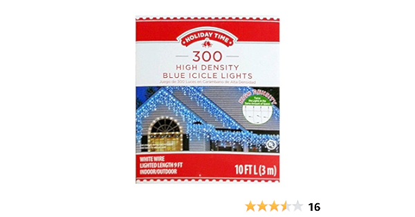 300 High Density Blue Icicle Lights White Wire 10 Feet Garden Outdoor 300 High Density Blue Icicle Lights White Wire 10 Feet Garden Outdoor