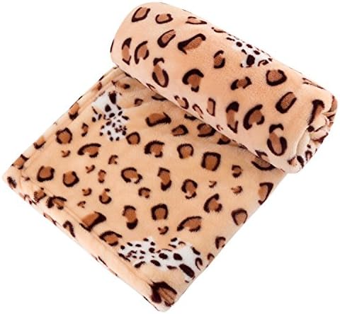 39 x 31 Inches Fleece Black Paw Print Pet Blanket For Dog Cat Animal All Year Round Puppy Kitten Bed Warm Sleep Mat Fabric Indoors Outdoors (Brown)