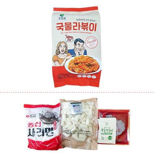 [Sandol Food] Rabokki (Spicy Rice Cake with Ramen Noodles) 500g, Ramen + Tteokbokki, 떡볶이, Korean