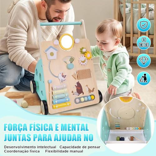 9 em 1 de Madeira Multifuncional, Aprendendo a Andar, Madeira Multifuncional, Musical em Madeira