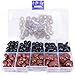 BESTCYC 1 Box (130pocs) 8~16mm Black and Brown Plastic Safety Nose D-type for Doll Teddy Puppet Making
