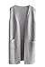 Viottis Women's Open-front Knitted Long Cardigan Sweater Vest Outwear Coat