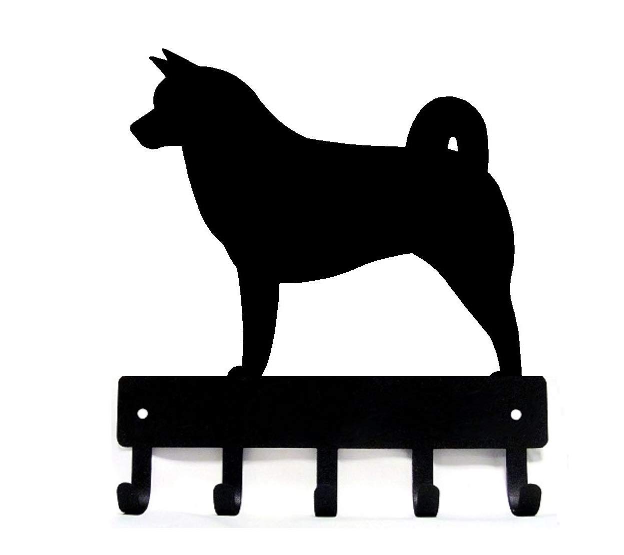 The Metal Peddler Akita Dog - Key Holder & Keychain Hanger - Small 6 inch Wide - Made in USA; Gift for Dog Lovers