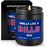 Smells Like A Bills Win Scented Candle Football Themed Merch Fan Shop Men Women Sport Stuff Gear Decor Buffalo Team Decorations Bf Boyfriend Naughty Weird Novelty Cool Special Present Funny Gift
