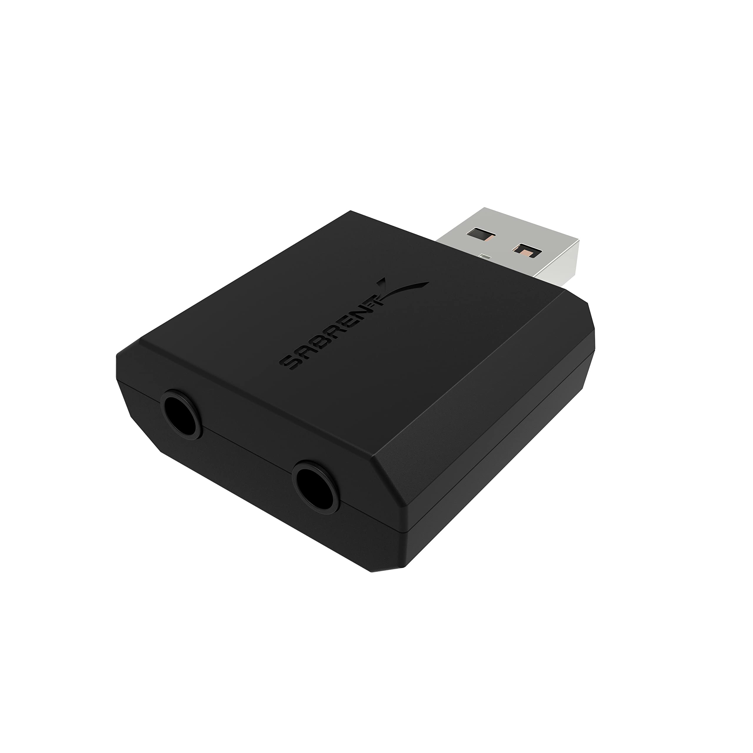 SABRENT USB to 2 x 3.5 mm Stereo Jack Splitter Adapter for Speaker and Headphone Support Windows and Mac, Plug and play No drivers Needed, (AU-2X35)