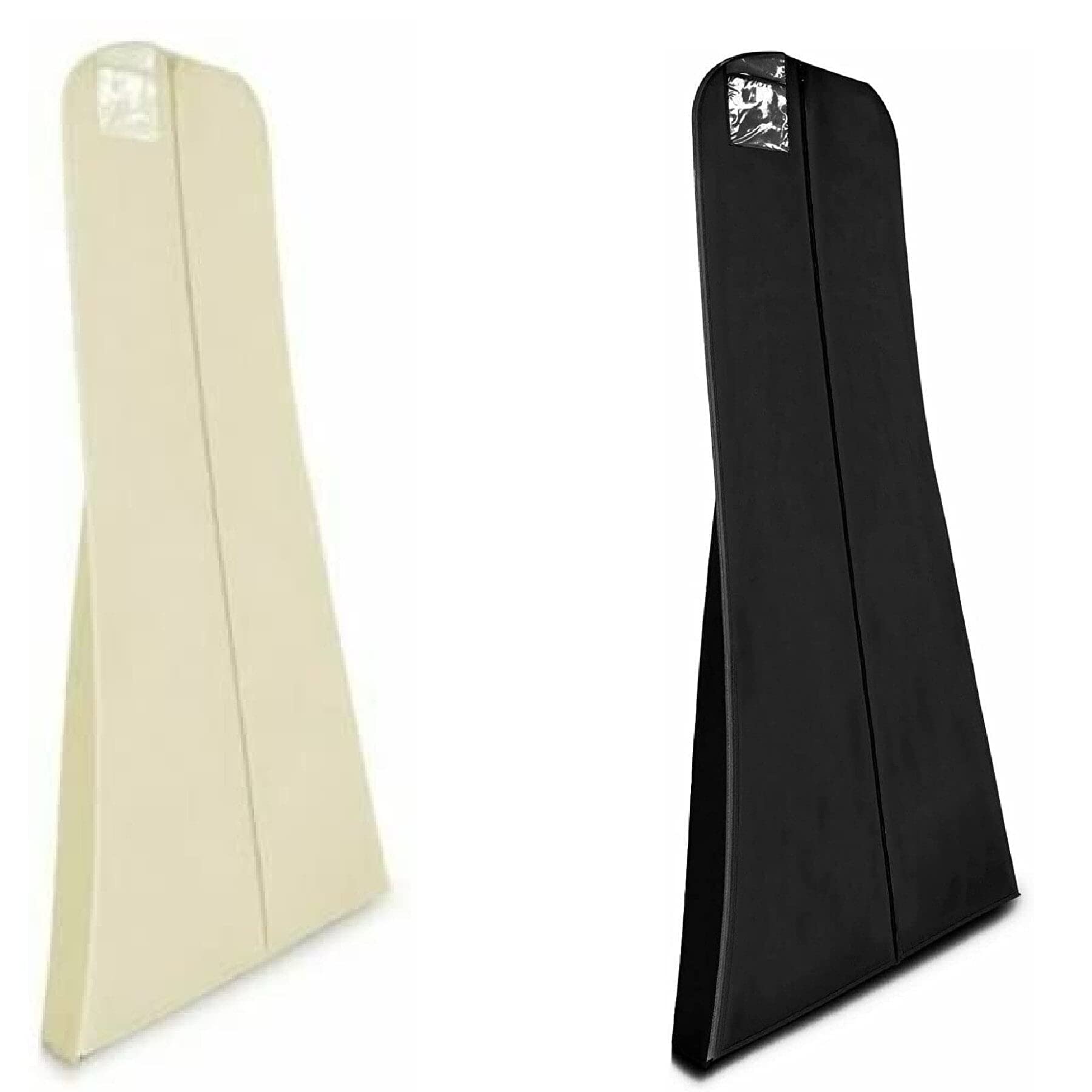 72"Breathable Wedding Long Dress Cover Suit Cover Prom Gown Garment Clothes Bag in Black And Cream (5 X CREAM)